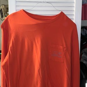Orange Vineyard Vines Long Sleeves T-Shirt